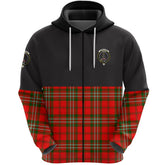Langlands Clan Half Of Tartan Zipper Hoodie
